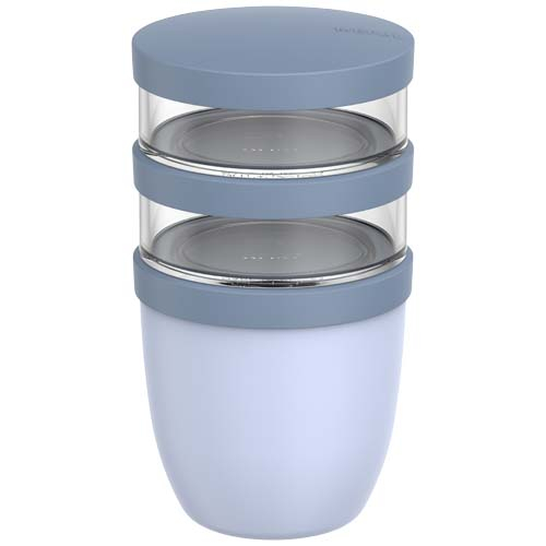 Lunch box personnalisée 3 pièces 500 ml + 2×200 ml Mepal Bleu
