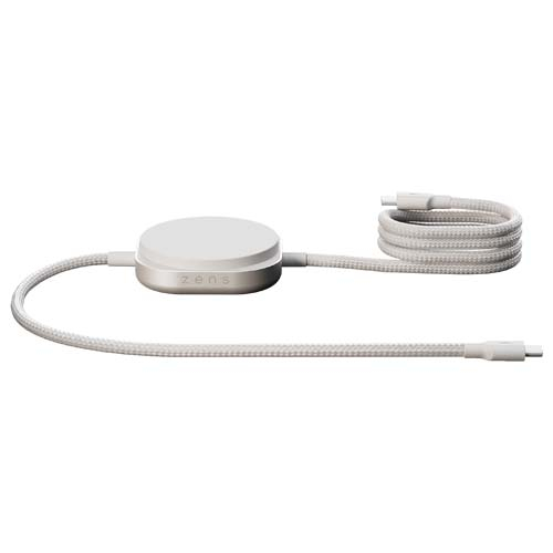 Câble USB-C 2-en-1 publicitaire 240 W Zens Pro 2 Blanc