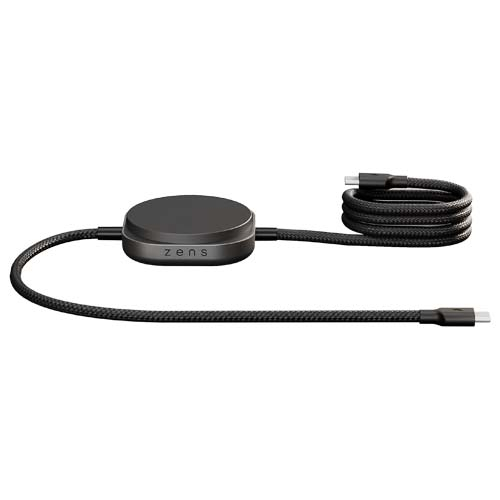 Câble USB-C 2-en-1 publicitaire 240 W Zens Pro 2 Noir