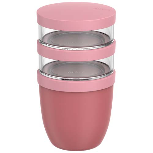 Lunch box personnalisée 3 pièces 500 ml + 2×200 ml Mepal Rose