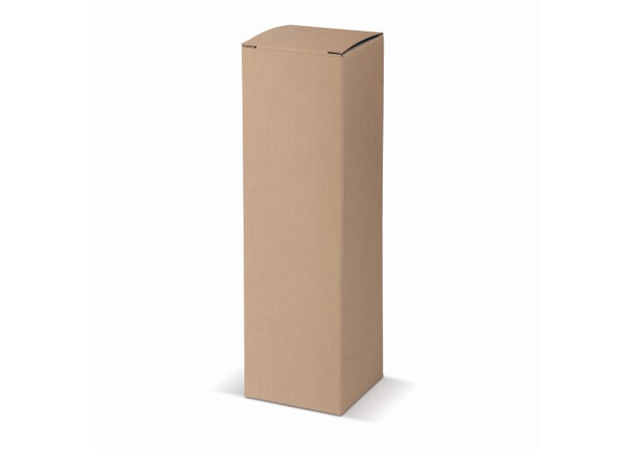 Boîte-cadeau personnalisée pour bouteilles 7,7x26 cm Marron