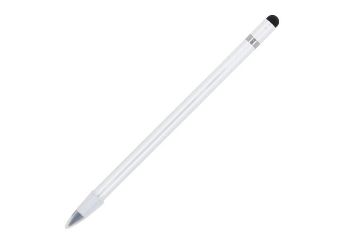 Crayon publicitaire avec mine longue durée et gomme Blanc