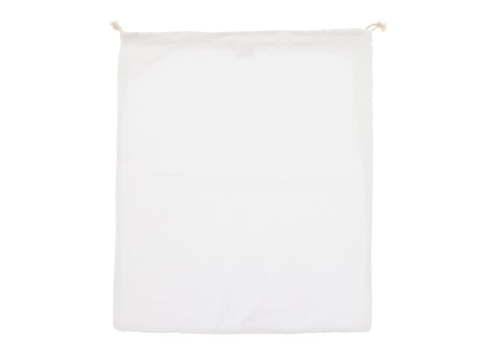 Pochon filet coloré promotionnel en coton 140g 40x45cm Blanc