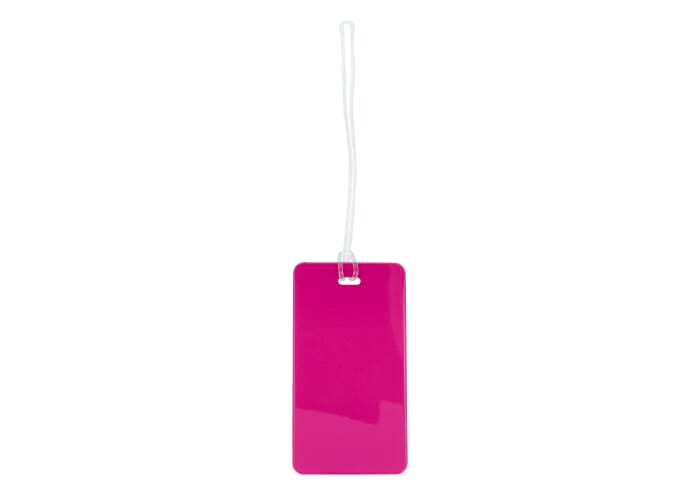 Etiquette à bagage publicitaire blanche Rose