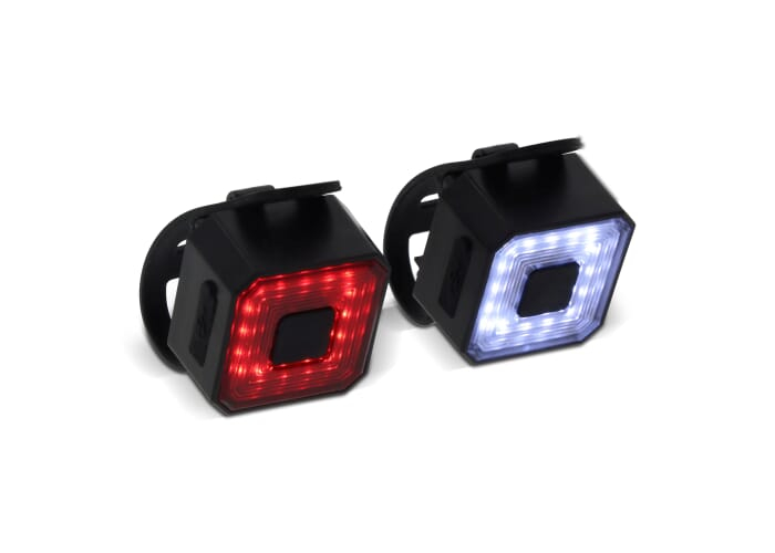 Lampe de vélo publicitaire rechargeable Noir