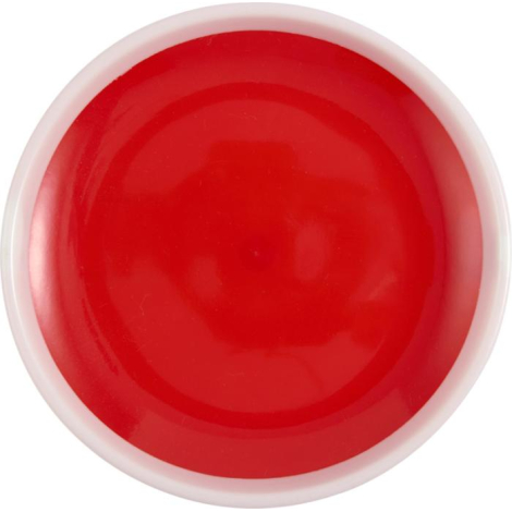 Vue de dessus d’un disque rouge sans personnalisation apparente