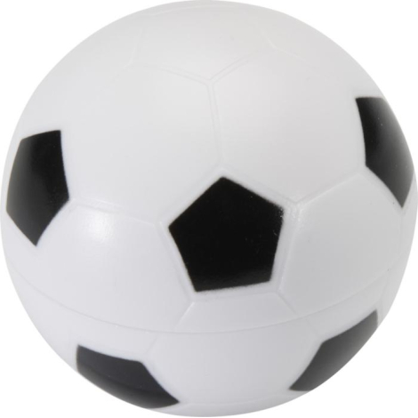 Vue rapprochée d’un baume à lèvres fermé en forme de ballon de football, sans personnalisation apparente