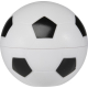 Baume à lèvres fermé en forme de ballon de football montrant la jonction centrale du boîtier, sans marquage visible
