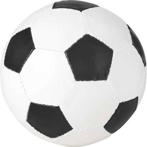 Ballon de football vu de face sans personnalisation apparente sur la surface
