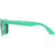 Vue de côté d’une paire de lunettes de soleil verte sans personnalisation apparente
