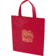Sac shopping rouge avec anses avec personnalisation visible sur la face avant