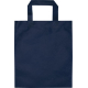 Sac shopping bleu vu de face avec anses, sans personnalisation apparente