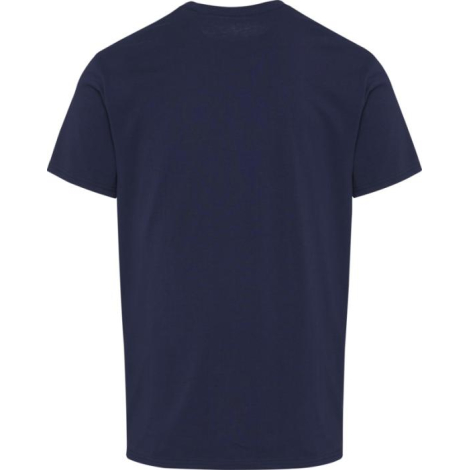 T-shirt unisexe bleu marine à manches courtes présenté de dos, sans personnalisation apparente