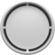 Vue supérieure d’un couvercle blanc avec ouvertures circulaires réparties sur le contour, sans marquage visible