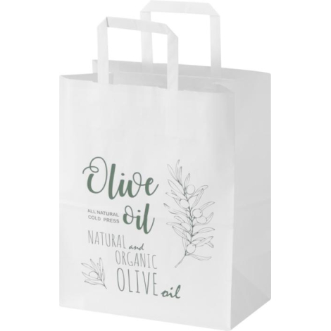 Sac kraft à personnaliser avec poignées plates