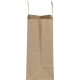 Sac en papier kraft vu de côté avec soufflet apparent, sans marquage visible