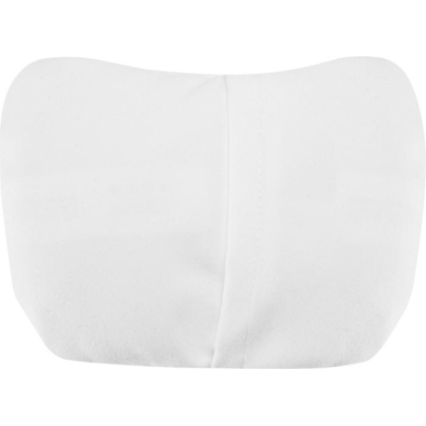 Vue du dessous d’un repose-poignets avec surface unie et finition lisse, sans marquage visible