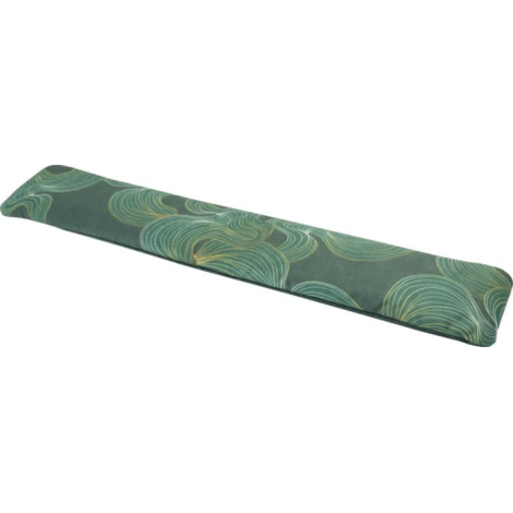 Repose-poignets pour clavier avec surface textile imprimée présenté seul, personnalisation visible sur toute la face
