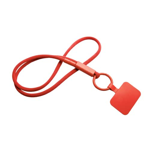 Lanyard porte-téléphone promotionnel Tubyard Rouge