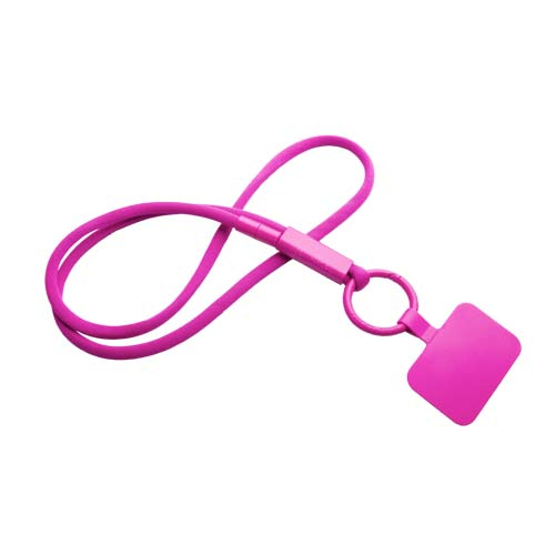 Lanyard porte-téléphone promotionnel Tubyard Rose
