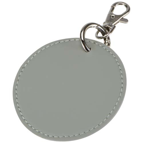 Porte-clés rond personnalisé recyclé Resi Plus Gris