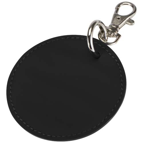 Porte-clés rond personnalisé recyclé Resi Plus Noir