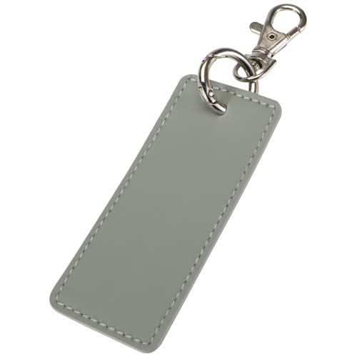 Porte-clés personnalisable rectangulaire Resi Plus Gris