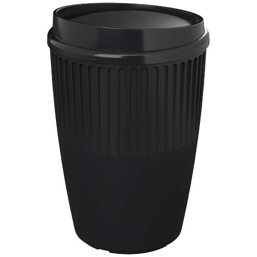Gobelet à couvercle personnalisé 350 ml Cirrus POP Noir