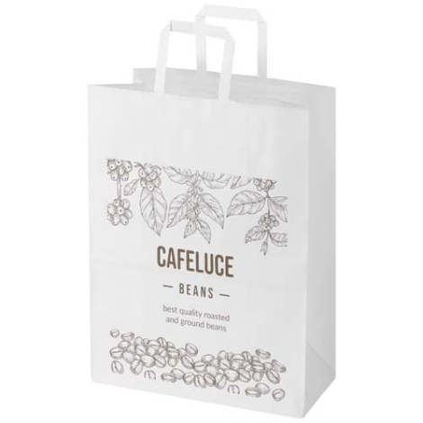 Sac de distribution kraft personnalisable poignées plates