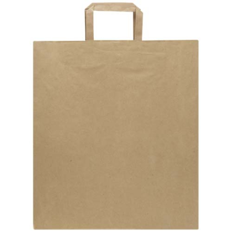 Sac de distribution kraft personnalisable poignées plates