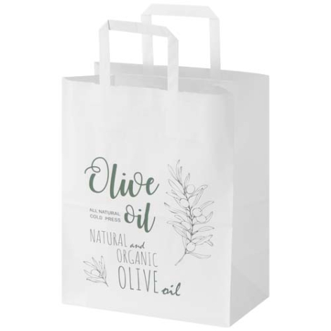 Sac kraft à personnaliser avec poignées plates