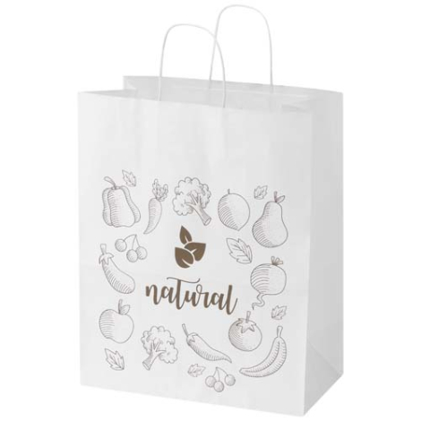 Sac papier kraft personnalisé avec poignées torsadées