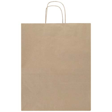Sac papier kraft personnalisé avec poignées torsadées