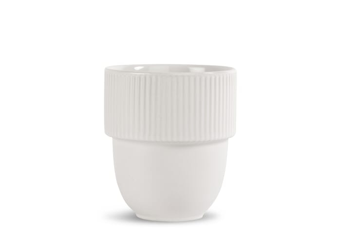 Mug personnalisable en grès 270 ml Sagaform Inka Blanc
