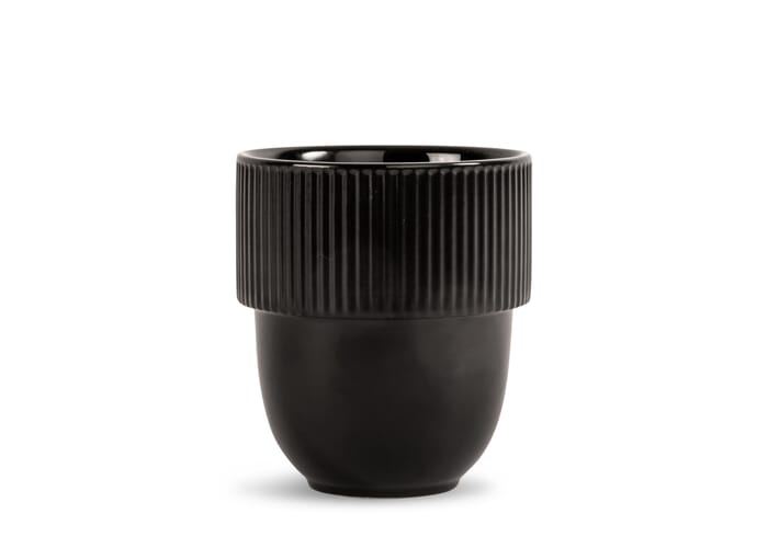 Mug personnalisable en grès 270 ml Sagaform Inka Noir
