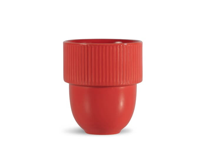 Mug personnalisable en grès 270 ml Sagaform Inka Rouge