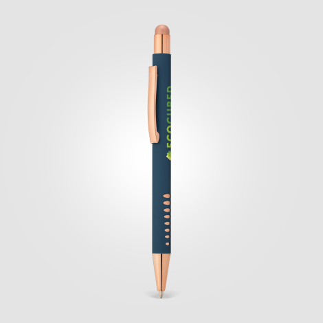 Stylo avec stylet publicitaire Bowie Or Rose