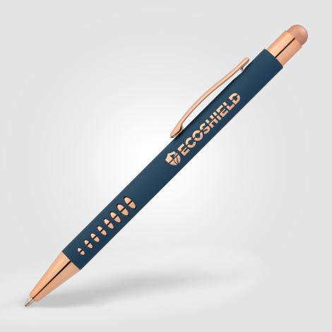 Stylo avec stylet publicitaire Bowie Or Rose