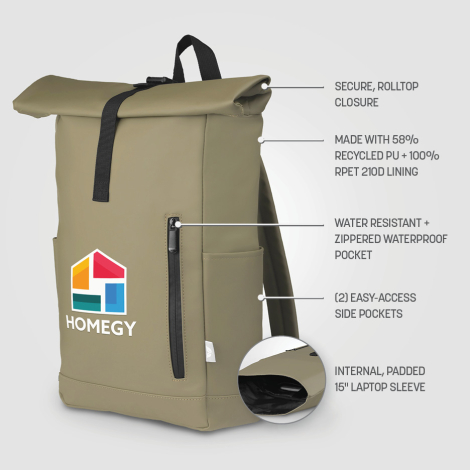 Sac à dos imperméable recyclé - Malmö