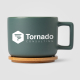 Tasse promotionnelle couvercle bambou - Café Virtuoso 355 ml
