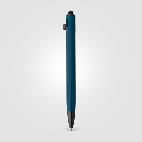 Stylo bille publicitaire aluminium recyclé stylet finition gunmetal Saga