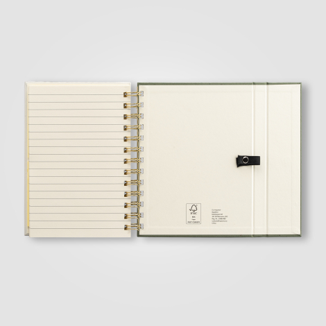 Organiseur Halden B6 carnet spirale papier avec notes adhésives