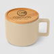 Tasse promotionnelle couvercle bambou - Café Virtuoso 355 ml