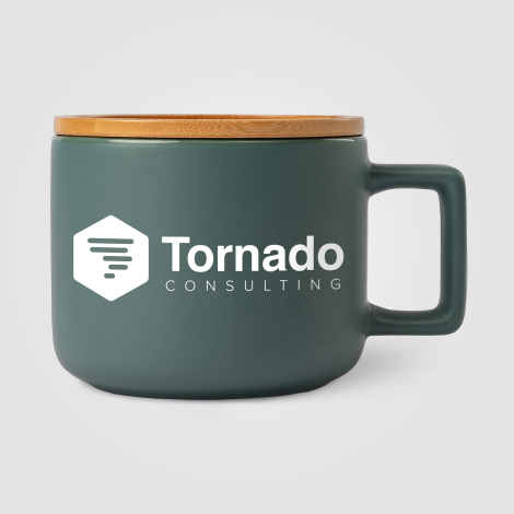 Tasse promotionnelle couvercle bambou - Café Virtuoso 355 ml