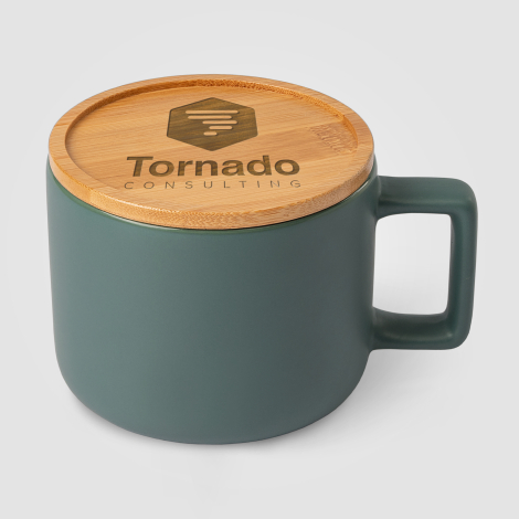 Tasse promotionnelle couvercle bambou - Café Virtuoso 355 ml