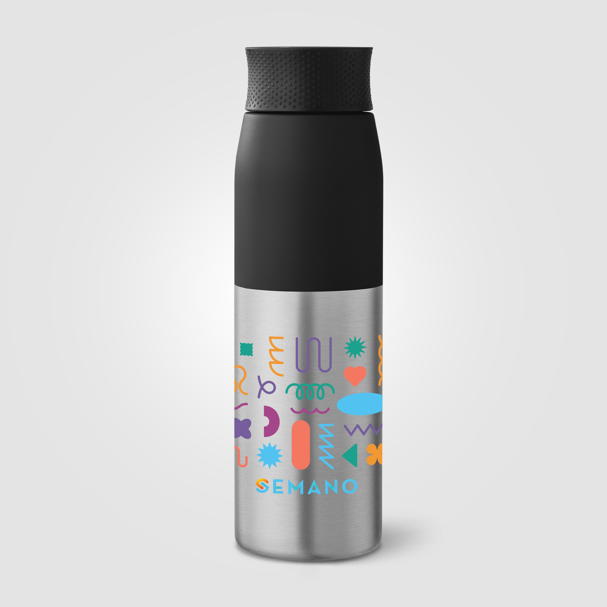 Bouteille publicitaire isotherme 650 ml Borealis Noir