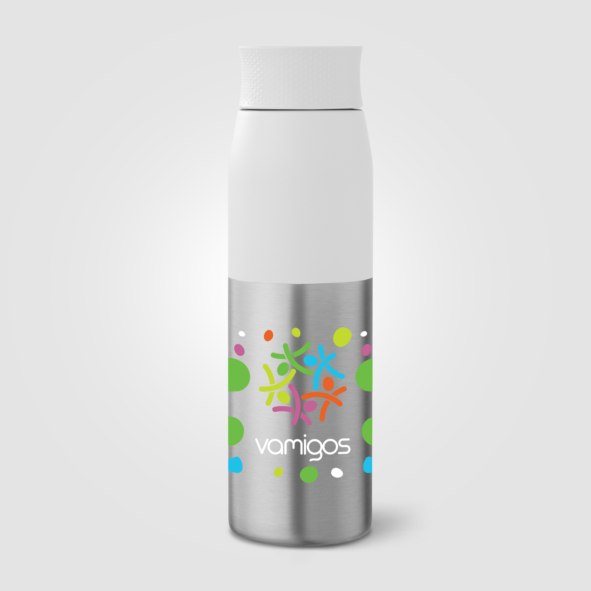 Bouteille publicitaire isotherme 650 ml Borealis Blanc