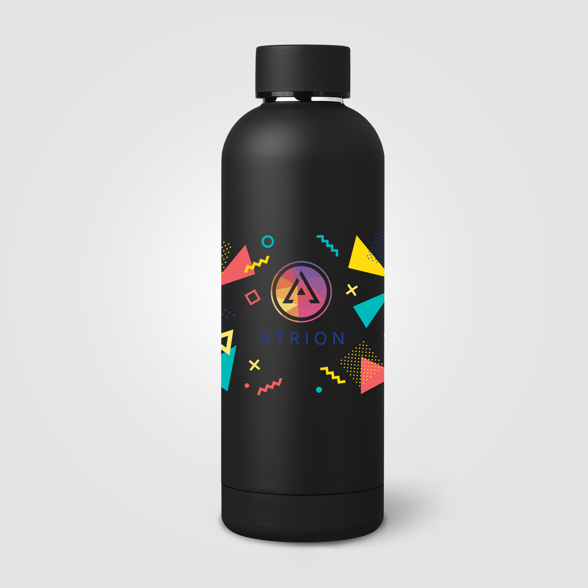 Gourde publicitaire isotherme 530 ml acier recyclé Astrid Noir