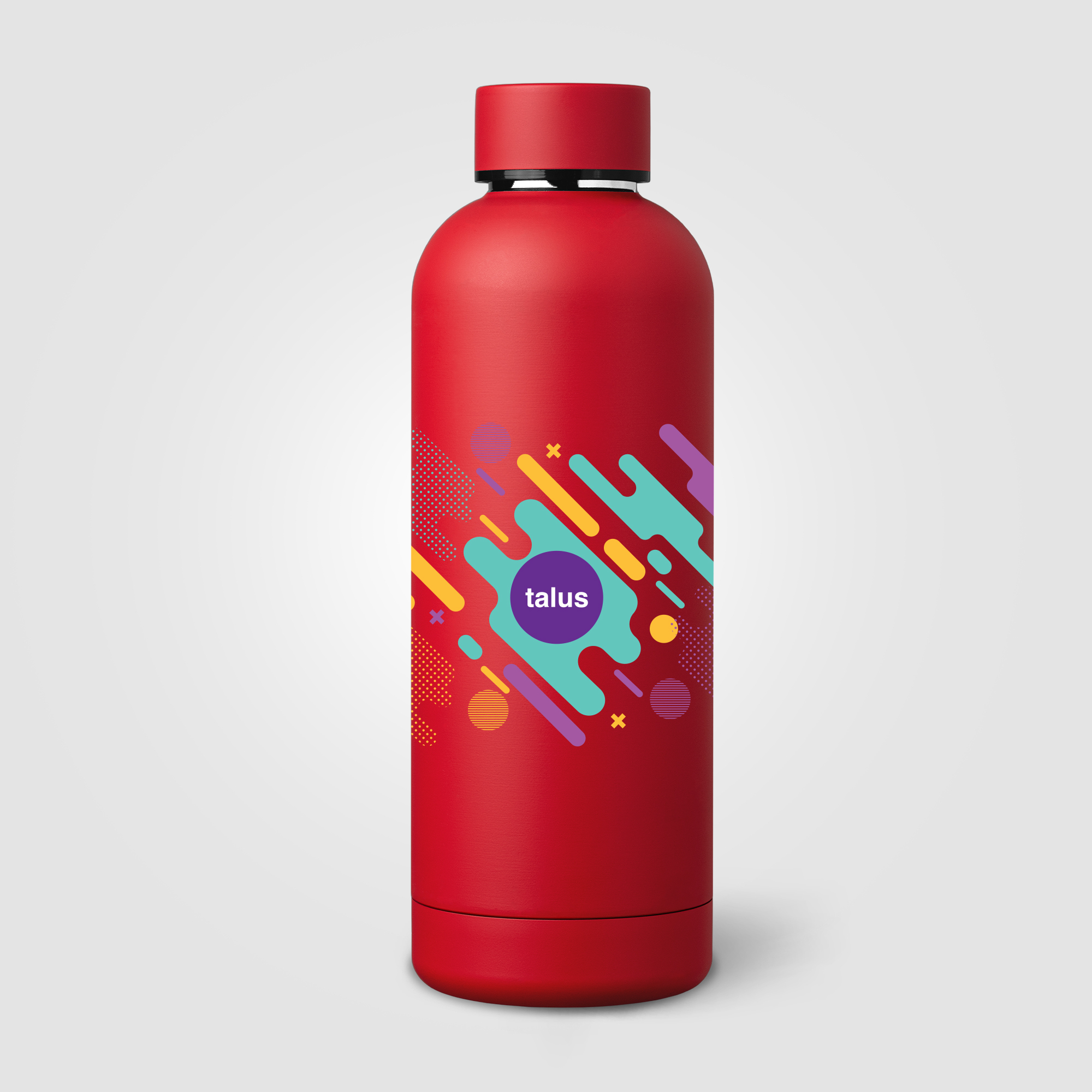 Gourde publicitaire isotherme 530 ml acier recyclé Astrid Rouge