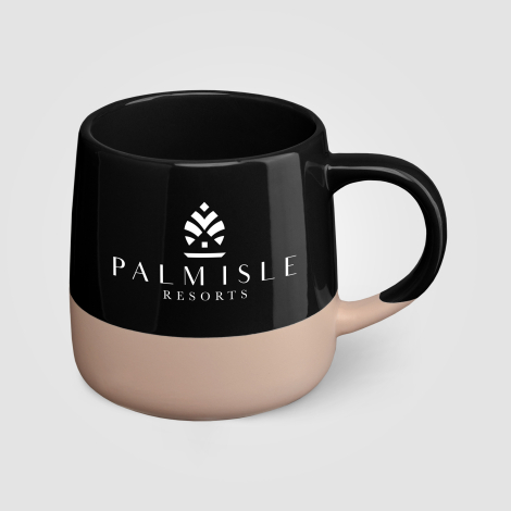 Mug publicitaire céramique 445 ml design blocs de couleur Atlas